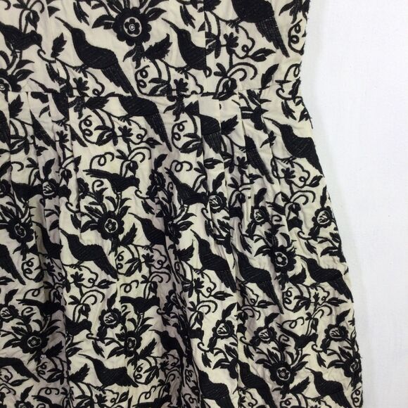 Betsey Johnson Womens Fit & Flare Halter Midi Dress Embroidered Black Bird - Picture 9 of 16